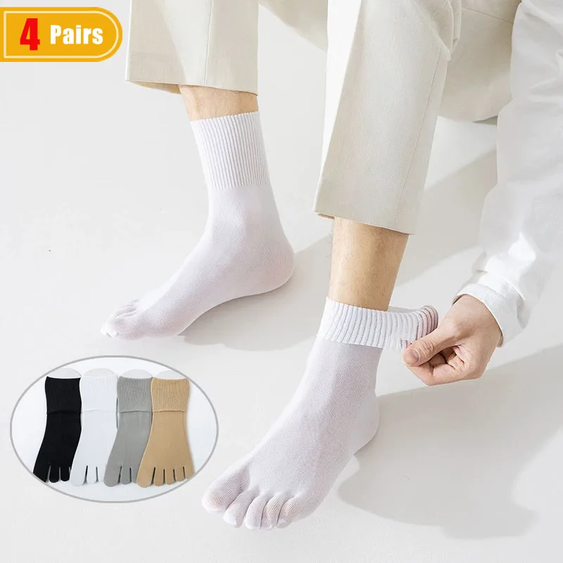 4 Pairs Summer Thin Five Finge - Socks Ankle Men ulasan dan harga