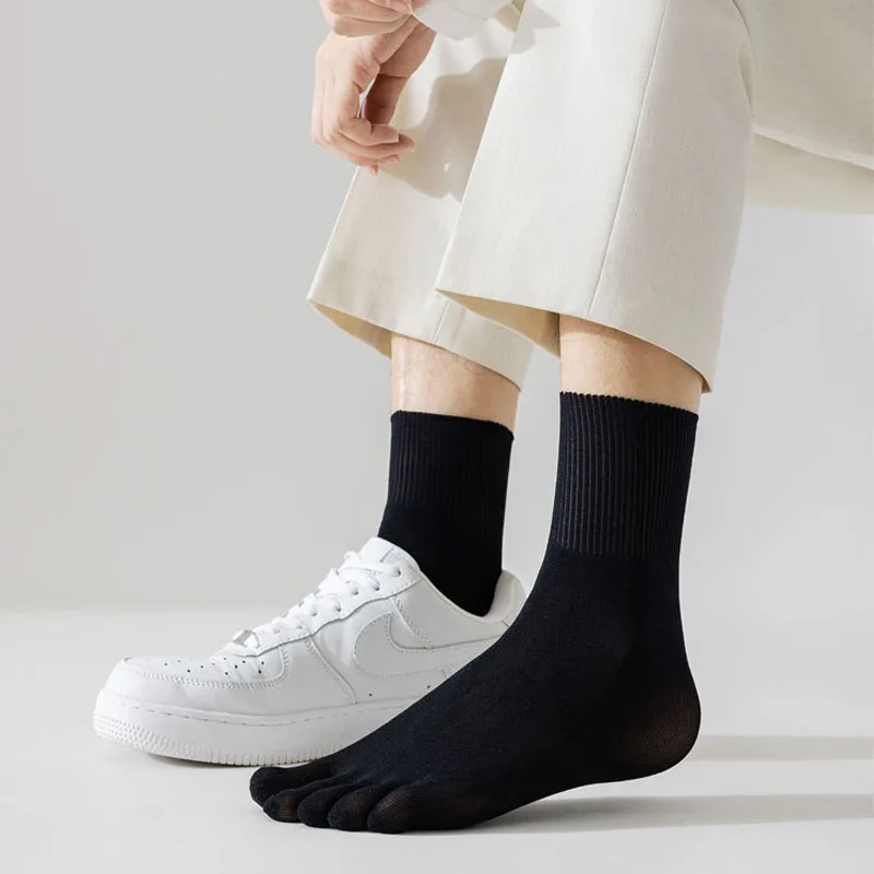 4 Pairs Summer Thin Five Finge - Socks Ankle Men ulasan dan harga