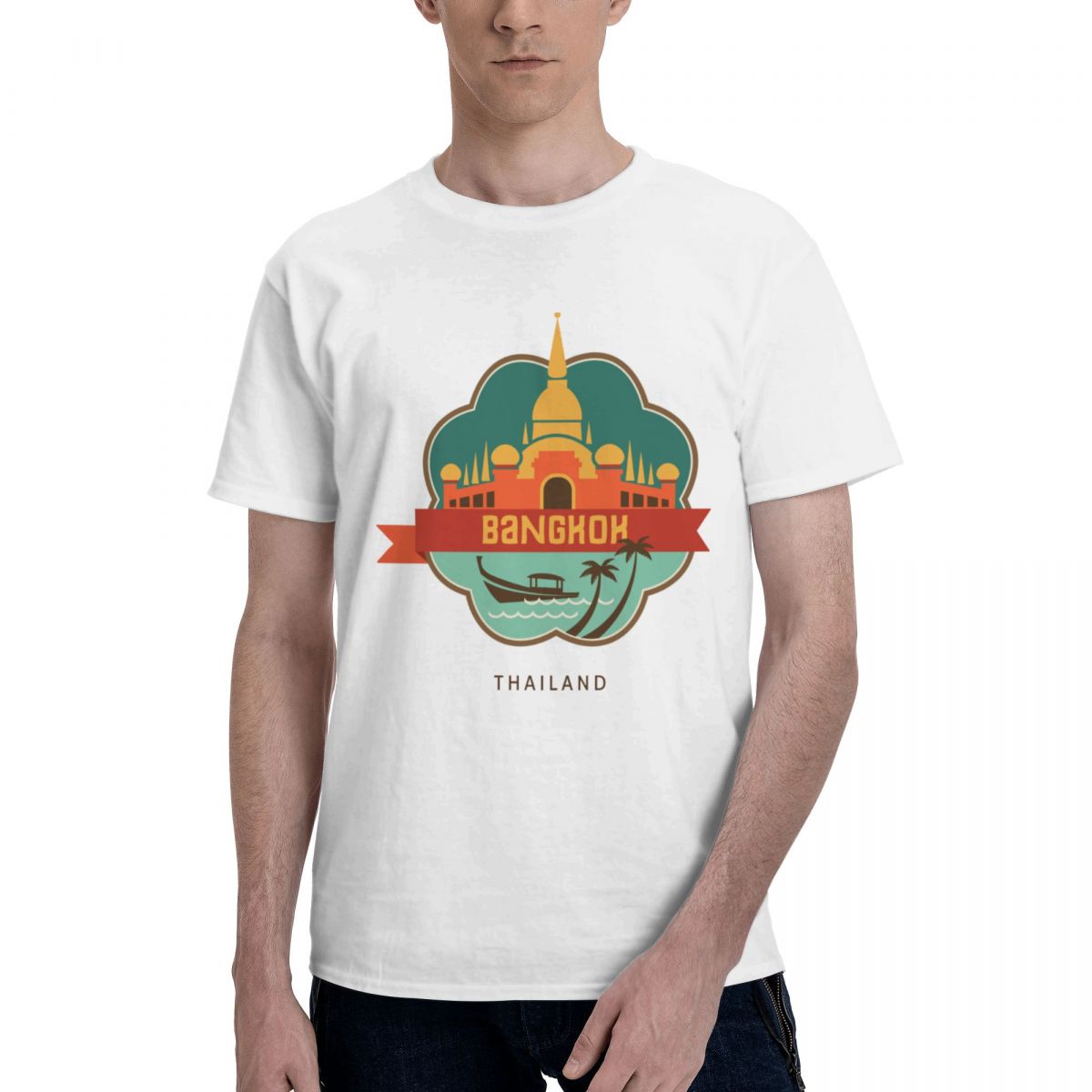100% Cotton THAILAND BANGKOK T - Mens Fashion Bangkok ulasan dan harga