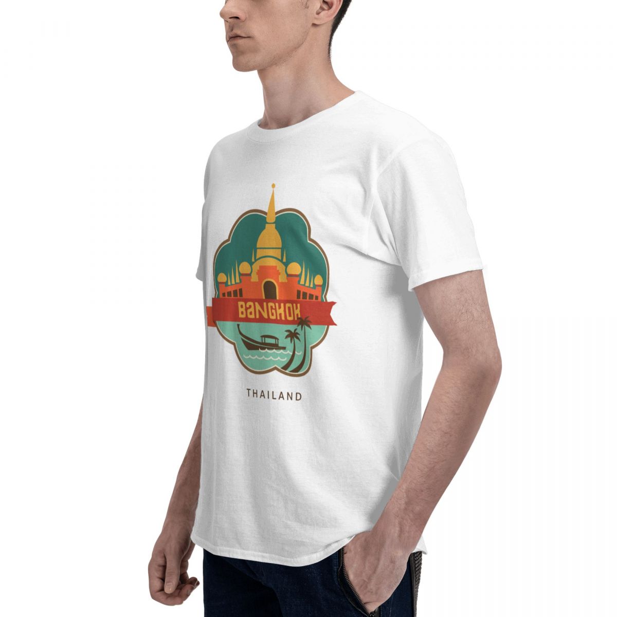 100% Cotton THAILAND BANGKOK T - Mens Fashion Bangkok ulasan dan harga