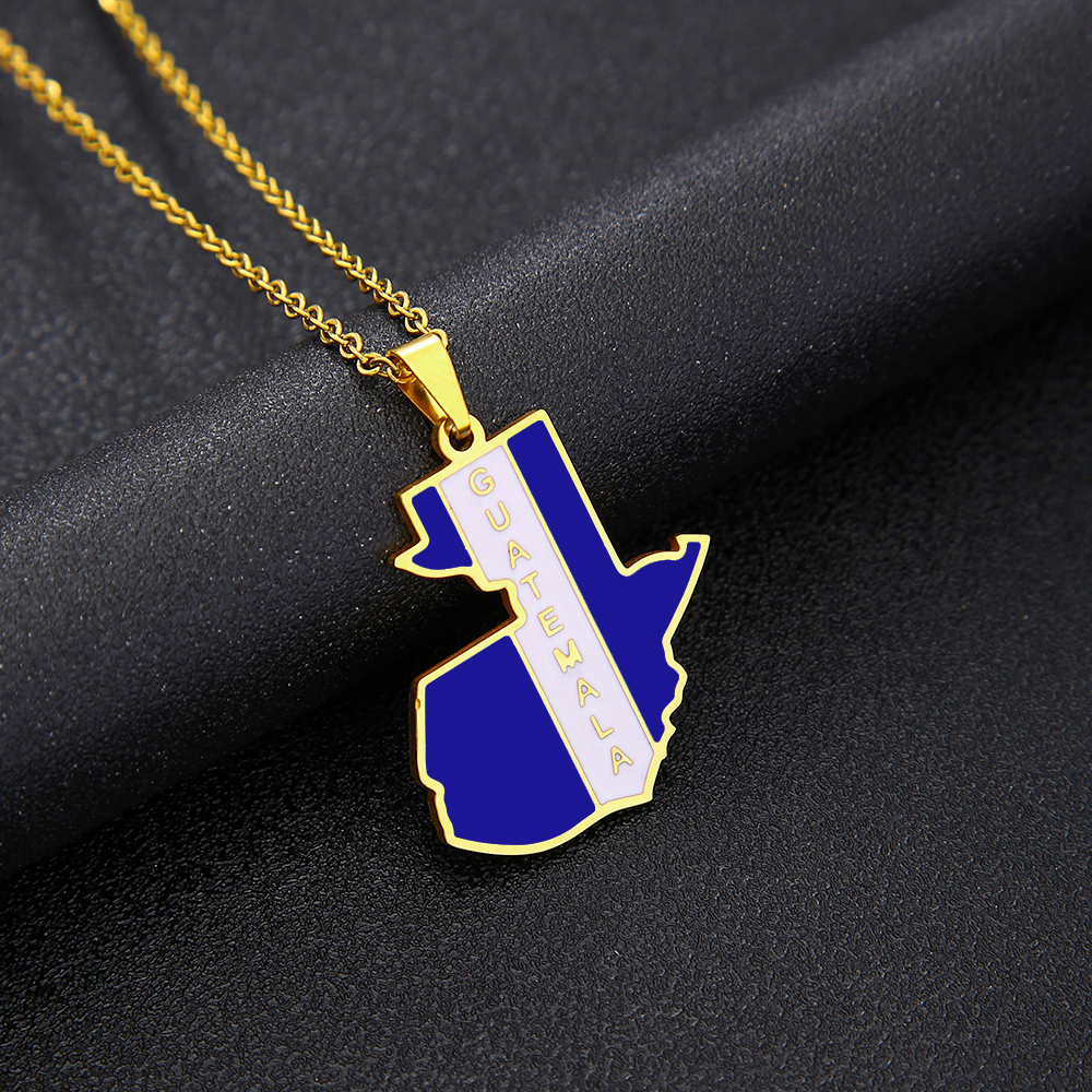 Guatemala Map Flag Pendant Nec - Men'S Fashion Guatemala ulasan dan harga
