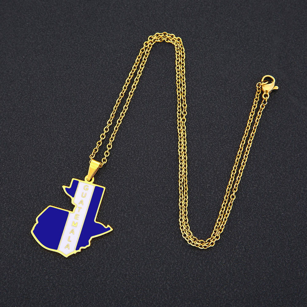 Guatemala Map Flag Pendant Nec - Men'S Fashion Guatemala ulasan dan harga
