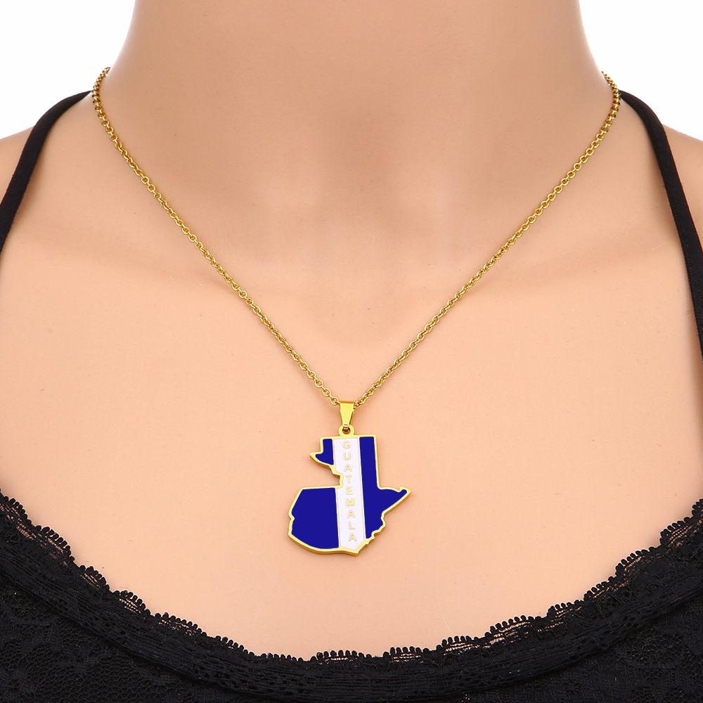 Guatemala Map Flag Pendant Nec - Men'S Fashion Guatemala ulasan dan harga