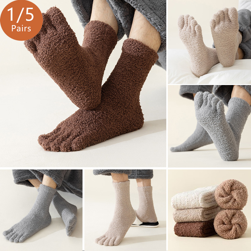 1/5 Pairs Mans Thermal Toe Soc - Socks Ankle Men ulasan dan harga